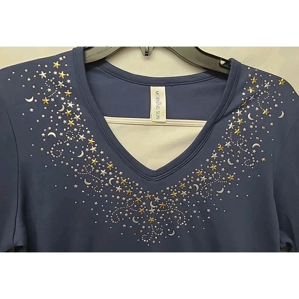 Morning Sun Jersey with tank inset Sun and Moon Bling Celestial Casual Comfy... - Picture 5 of 8
